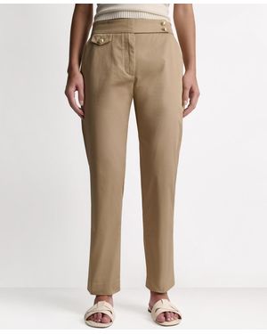 BCBGMAXAZRIA Straight-leg Mid-rise Pants - Natural