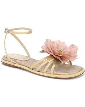 Circus by Sam Edelman Olana Flower Strappy Flat Sandals - Metallic