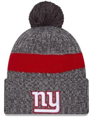 KTZ New York Giants 2023 Sideline Sport Cuffed Pom Knit Hat - Red