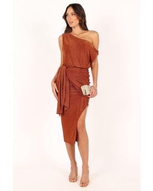 Petal & Pup Santiago Off Shoulder Midi Dress - Multicolor