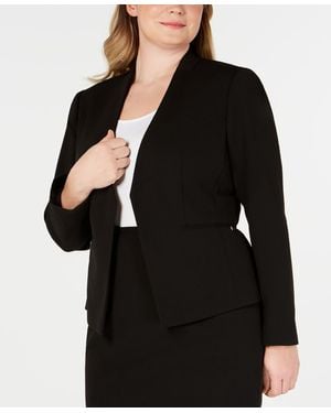 Calvin Klein Water Resistant Soft Shell Open Bottom Jacket (Standard And Big Tall) Jacket, Spandex/Polyester - Black