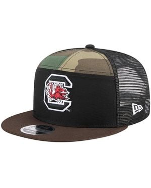 KTZ Camo/black South Carolina Gamecocks Outdoor Wide Panel 9fifty Snapback Trucker Hat