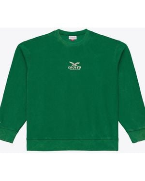Mitchell & Ness Philadelphia Eagles Core Essentials Micro Logo Fleece Sweatshirt - Green