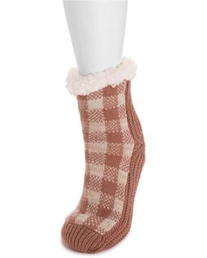 Muk Luks Pieced Cabin Sox (1 Pair Pack) - White