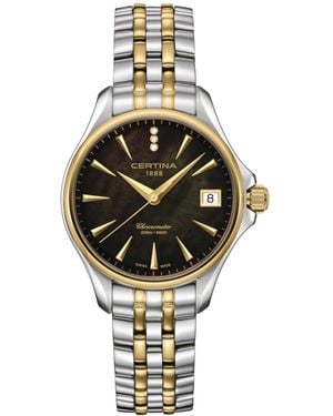 Certina Swiss Ds Action Diamond Accent Two-tone Stainless Steel Bracelet Watch 34mm - Metallic