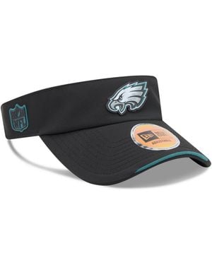 KTZ Philadelphia Eagles 2026 Sideline Adjustable Visor Hat - Black