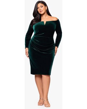 white christmas dresses Abby Rose 3190 Plus Size Cocktail Dress Corset Long Sleeve Homecoming Dress Formal Flared 24 / Sage main image 1