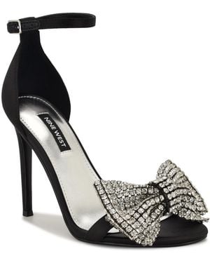 Nine West Tansie Embellished High Stiletto Dress Sandals - Black