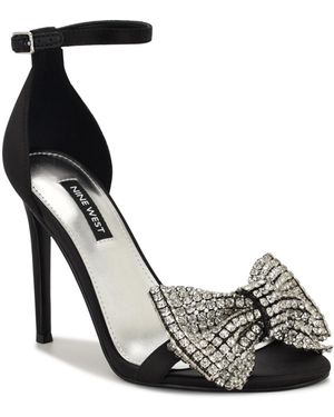 Nine West Tansie Embellished High Stiletto Dress Sandals - Black