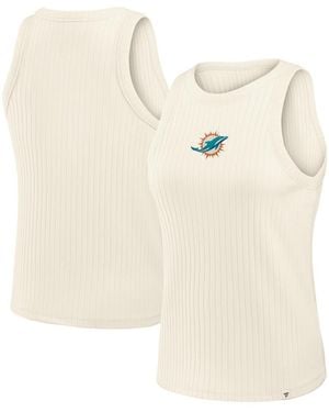 Fanatics Miami Dolphins Star Play Tri-blend Ribbedâ Tank Top - Natural