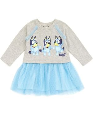 Bluey Girls French Terry Dress - Blue