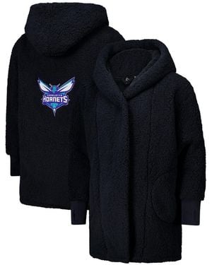 Jill Martin And The Best Lounger In The World Charlotte Hornets Oversized Open-front Hoodie Sweater - Blue