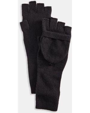 Charter Club 100% Cashmere Fingerless Gloves - Black