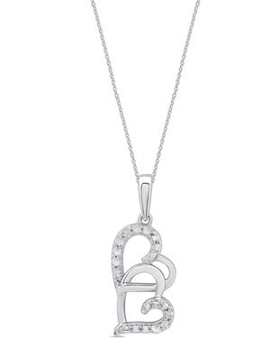 Macy's Diamond Pendant Necklace (1/10 Ct. T.w. - Metallic