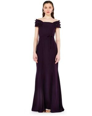 Amiri Off-the-shoulder Mermaid Gown In Crepe - Black