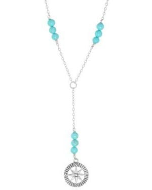 Macy's Giani Bernini Compass Jewlery Collection In Sterling Silver - Blue