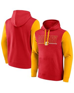 LOGO ATHLETIC Calgary Flames Deliver Fleece Pullover Hoodie - Red