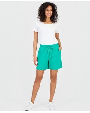 Style & Co. Mid Rise Sweatpant Shorts - Green