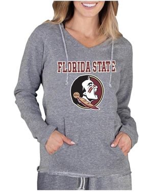 Concepts Sport Florida State Seminoles Mainstream Lightweight Terry Pullover Hoodie - Gray