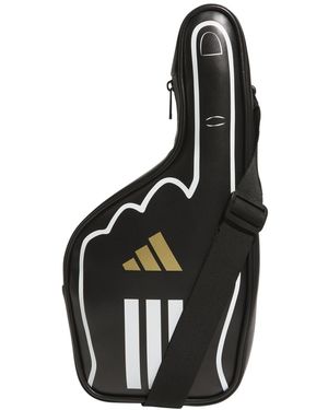 adidas Finger Design Zip-up Crossbody Bag - Black
