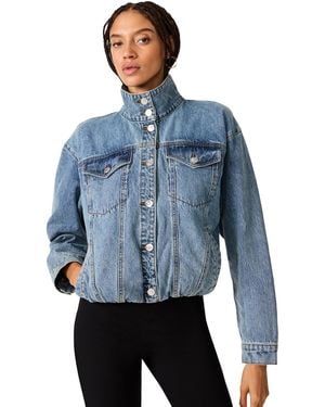 Steve Madden Allyson Long-sleeve Cotton Jacket - Blue