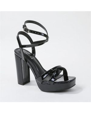 BERNESS Hope Crisscross Platform Sandal - Black