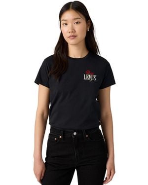 Levi's The Perfect Crewneck Cotton T-shirt - Black