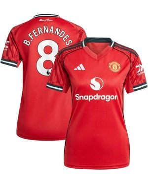adidas Bruno Fernandes Manchester United Home 2025/26 Replica Player Jersey - Red