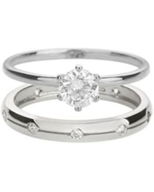 Bearfruit Jewelry 18k Gold Plated Sterling Everyday Shine Ring Set Holiday Gift Guide - White