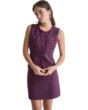 BCBGMAXAZRIA Braided Sleeveless Vest - Purple