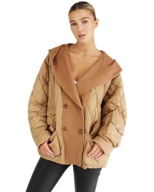 Belle & Bloom Only You Quilted Utility Jacket - Natural