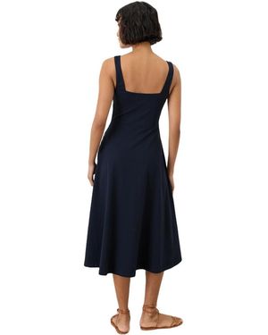 donna morgan fit & flare dress Pact Organic Cotton Fit & Flare Cowl Neck Dress in Natural