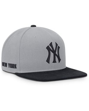 Nike Gray/navy New York Yankees Primetime Pro Dri-fit Snapback Hat