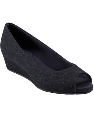 Bandolino Candra Peep Toe Wedge Dress Pumps - Blue