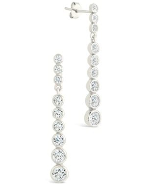 Sterling Forever Sterling Ianthe Brilliant Cut Cz Dangle Earrings - White