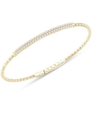 Macy's Diamond Double Row Pave Flexible Bangle Bracelet (1/2 Ct. T.w. - White