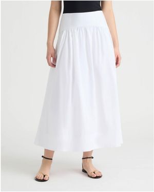 NVLT Maxi Skirt With Yoke - White
