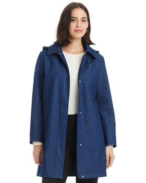 Kate Spade Hooded A-line Coat - Blue
