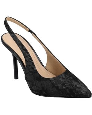 Journee Collection Elenney Pointed Toe Slingback Pumps - Black