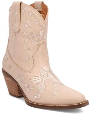 Dingo Sweetheart Leather Bootie - Natural