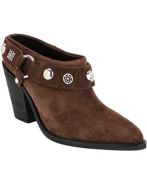 Guess Sashlin rugged Block Heel Booties - Brown