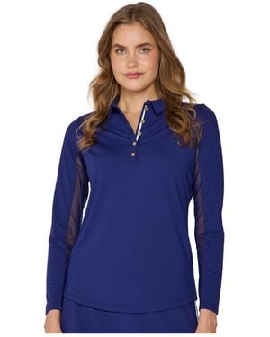 G Lifestyle Clothing G Lifestyle Long Sleeve Polo - Blue
