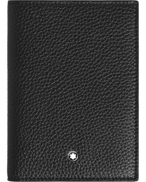 Montblanc Grain Leather Passport Holder - Black