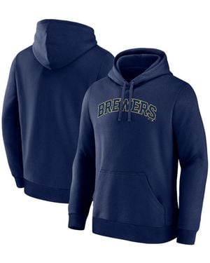 LOGO ATHLETIC Milwaukee Brewers Wordmark Hoodie - Blue