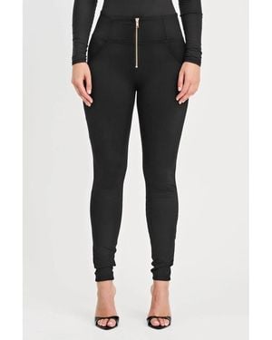 Freddy Fleece Lined High-rise Sculpting Skinny Pants - Black