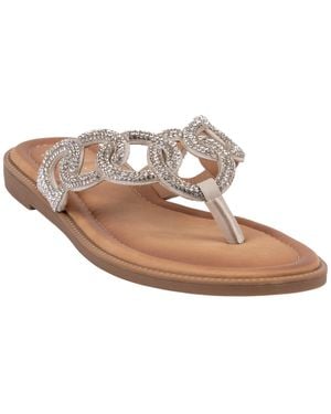 Gc Shoes Embellished Slip-on Flat Sandals - White