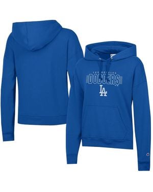 Champion Los Angeles Dodgers Distressed Powerblend Hoodie - Blue