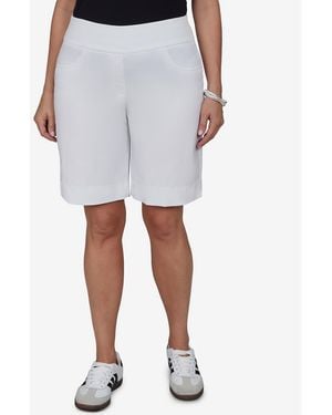 Ruby Rd. Plus Size Soft Hand Twill Shorts - Gray