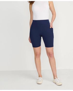 Lands' End Active High Impact 7" Pocket Bike Shorts - Blue