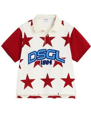 Desigual Little & Big Boys's Logo Star Polo - Red